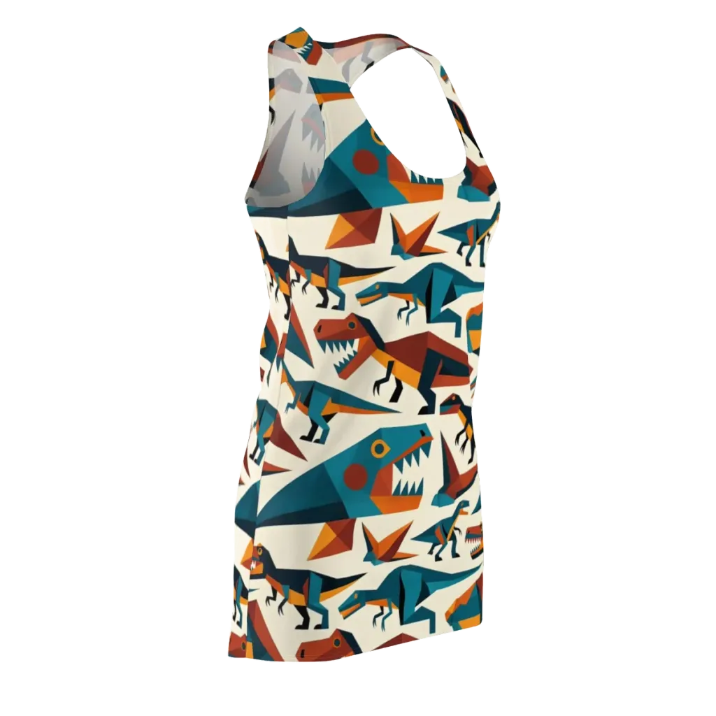 Dino Deco on Racerback Dress — Front Side