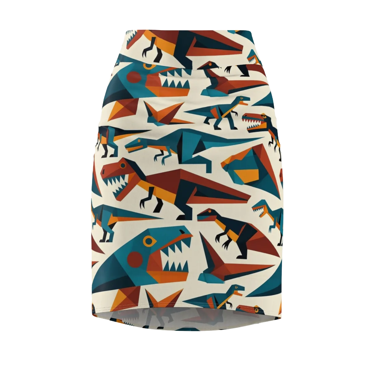 Dino Deco on Pencil Skirt — Front