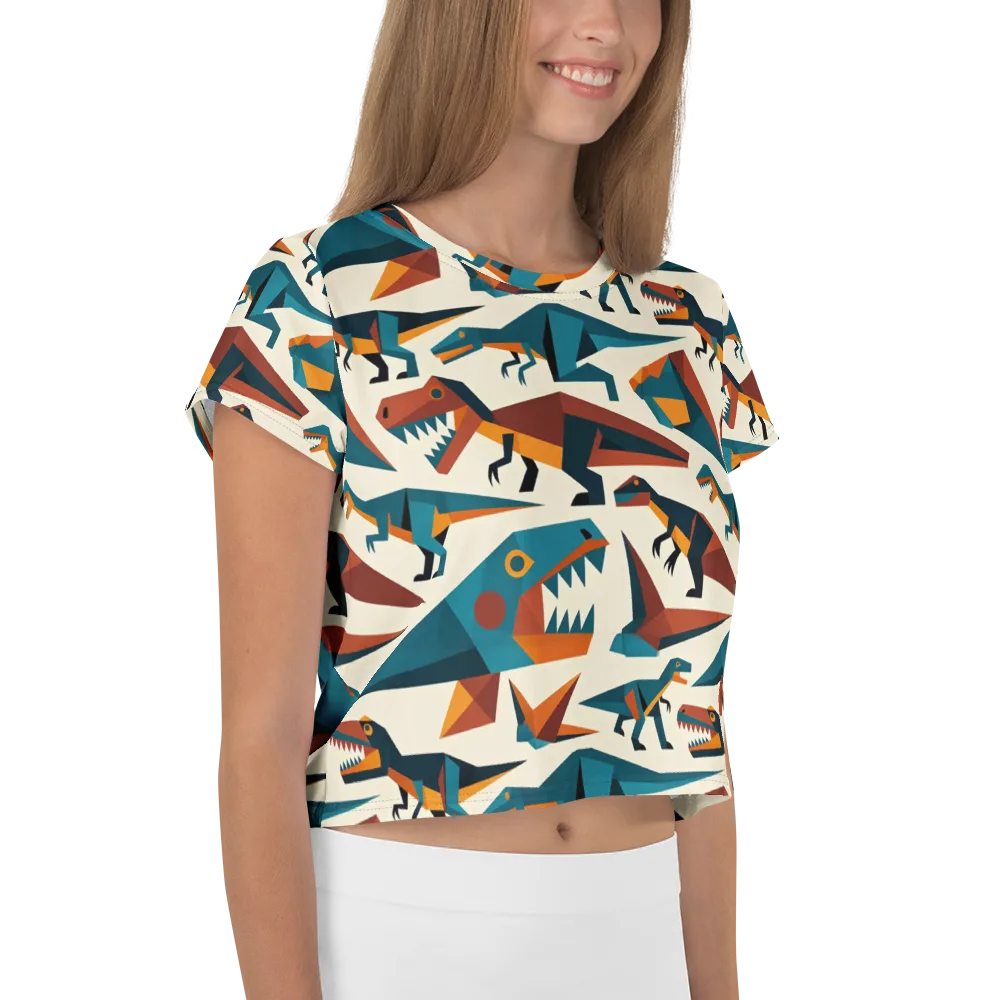 Dino Deco on Crop Tee — Right