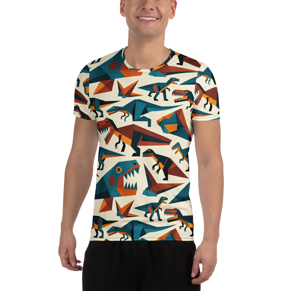Dino Deco on Men's Athletic T-Shirt — Front