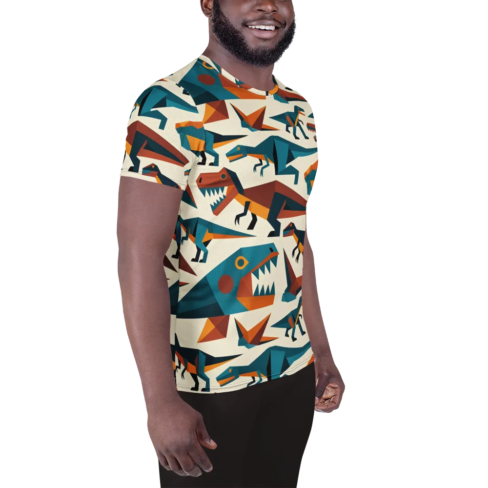 Dino Deco on Men's Athletic T-Shirt — Right