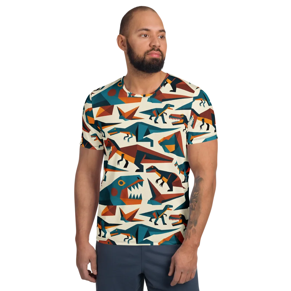 Dino Deco on Men's Athletic T-Shirt — Front