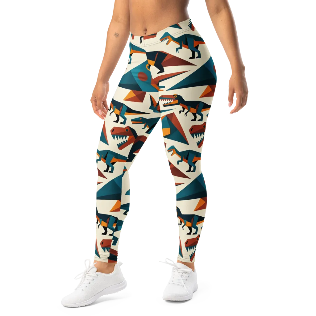 Dino Deco on Leggings — Left Front