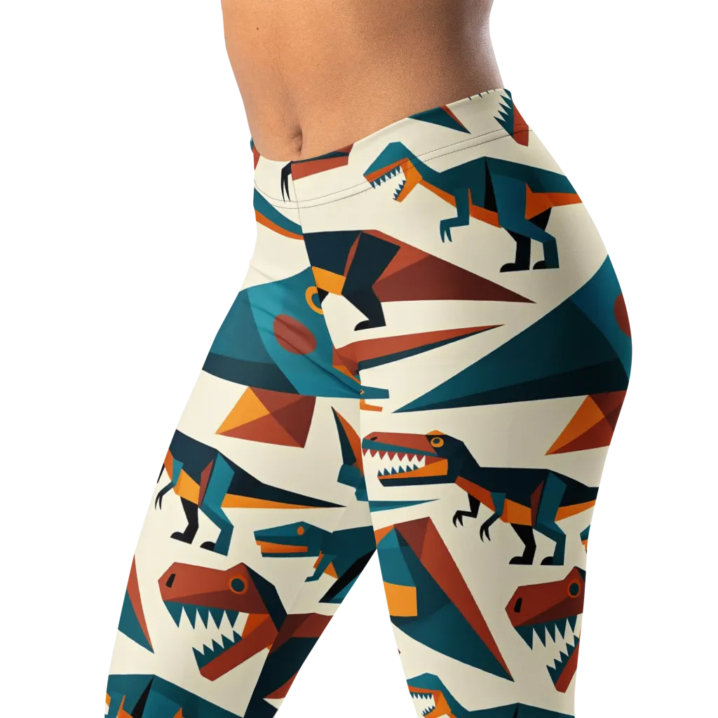 Dino Deco on Leggings — Left Front