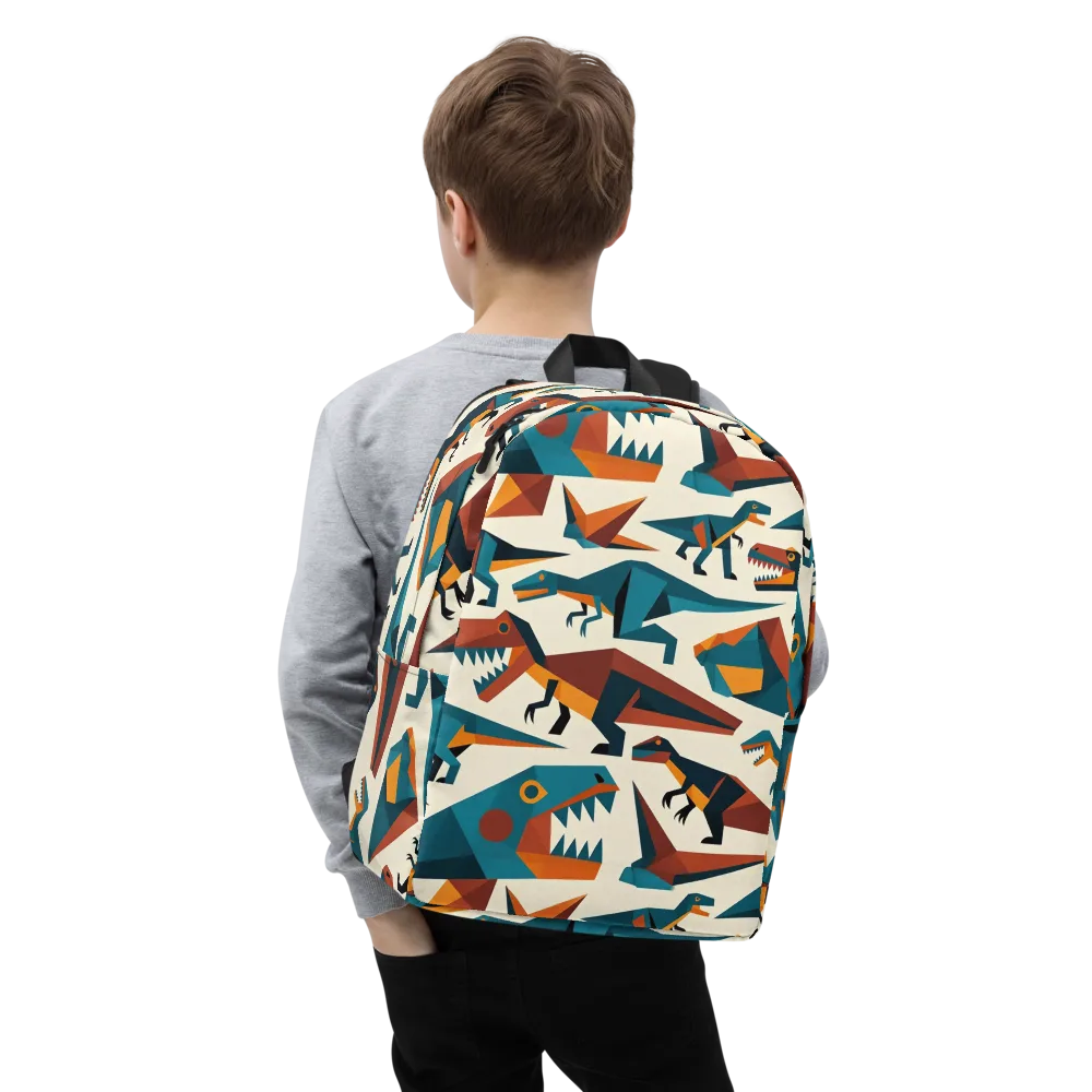Dino Deco on Minimalist Backpack — Zoomed-in