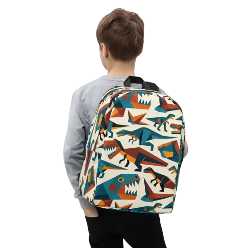 Dino Deco on a Minimalist Backpack