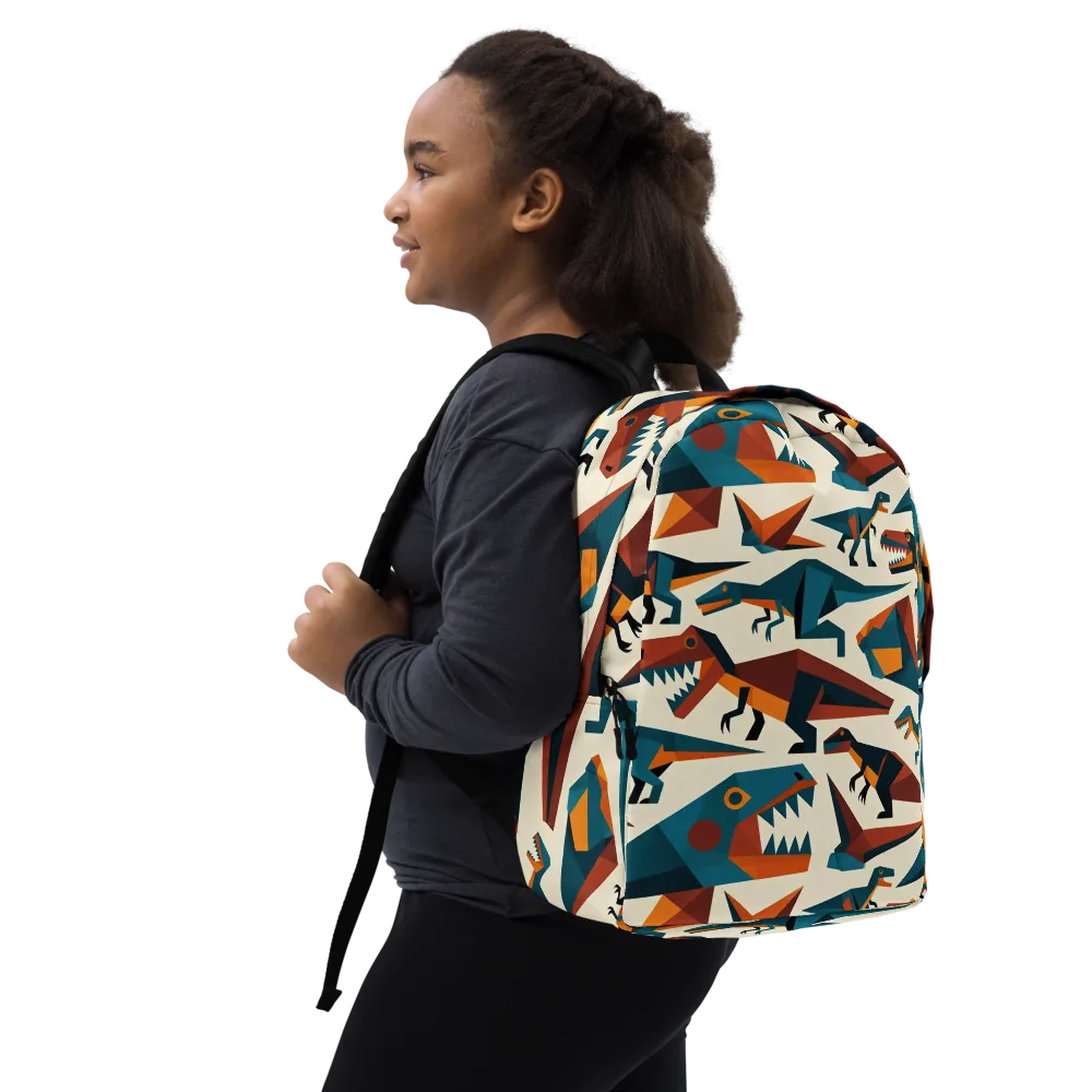 Dino Deco on Minimalist Backpack — Right Front