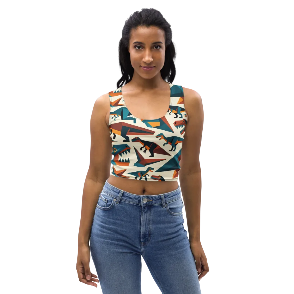 Dino Deco on Crop Top — Front