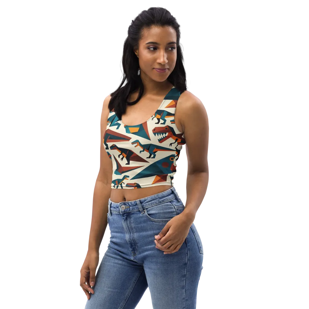 Dino Deco on Crop Top — Left Front