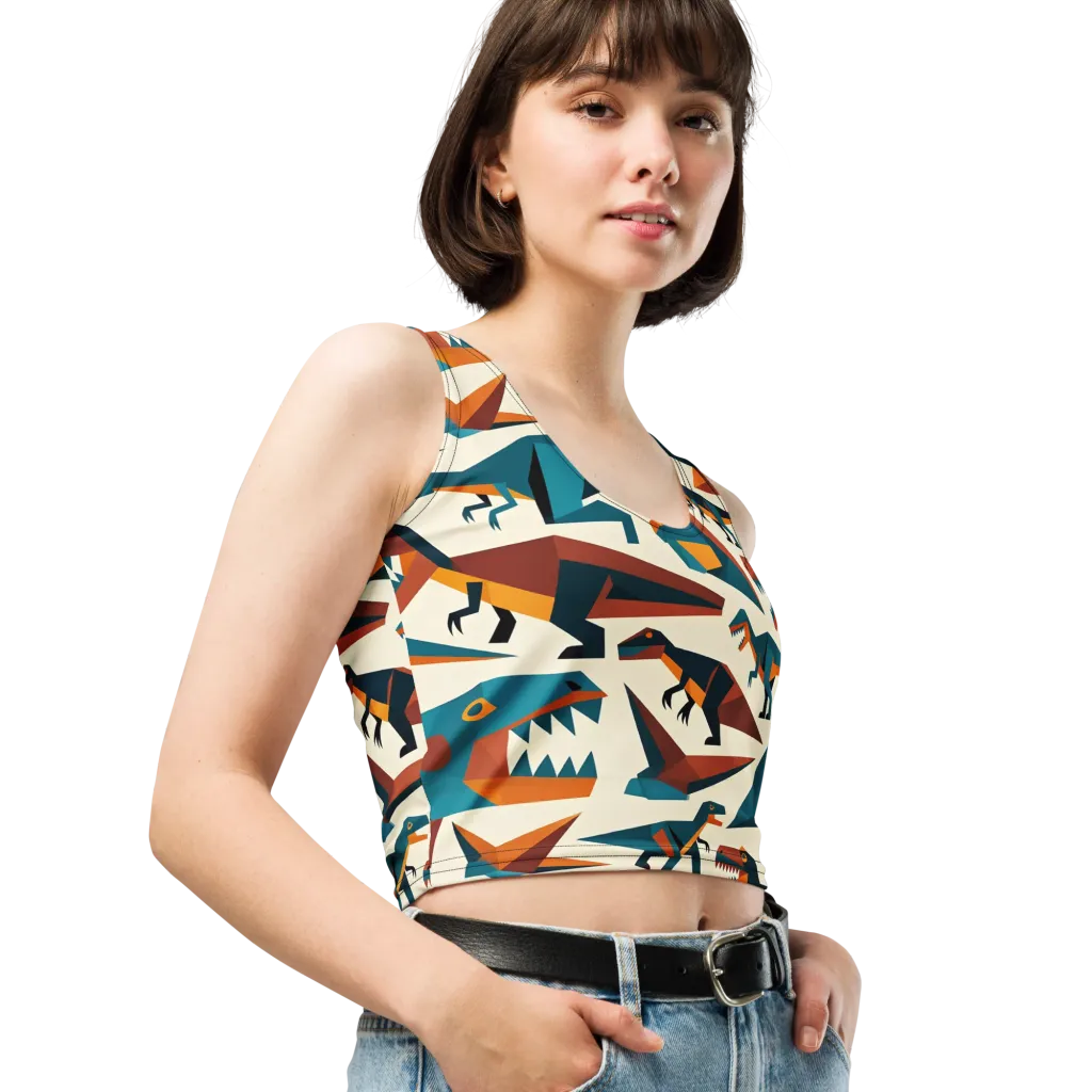 Dino Deco on Crop Top — Right Front