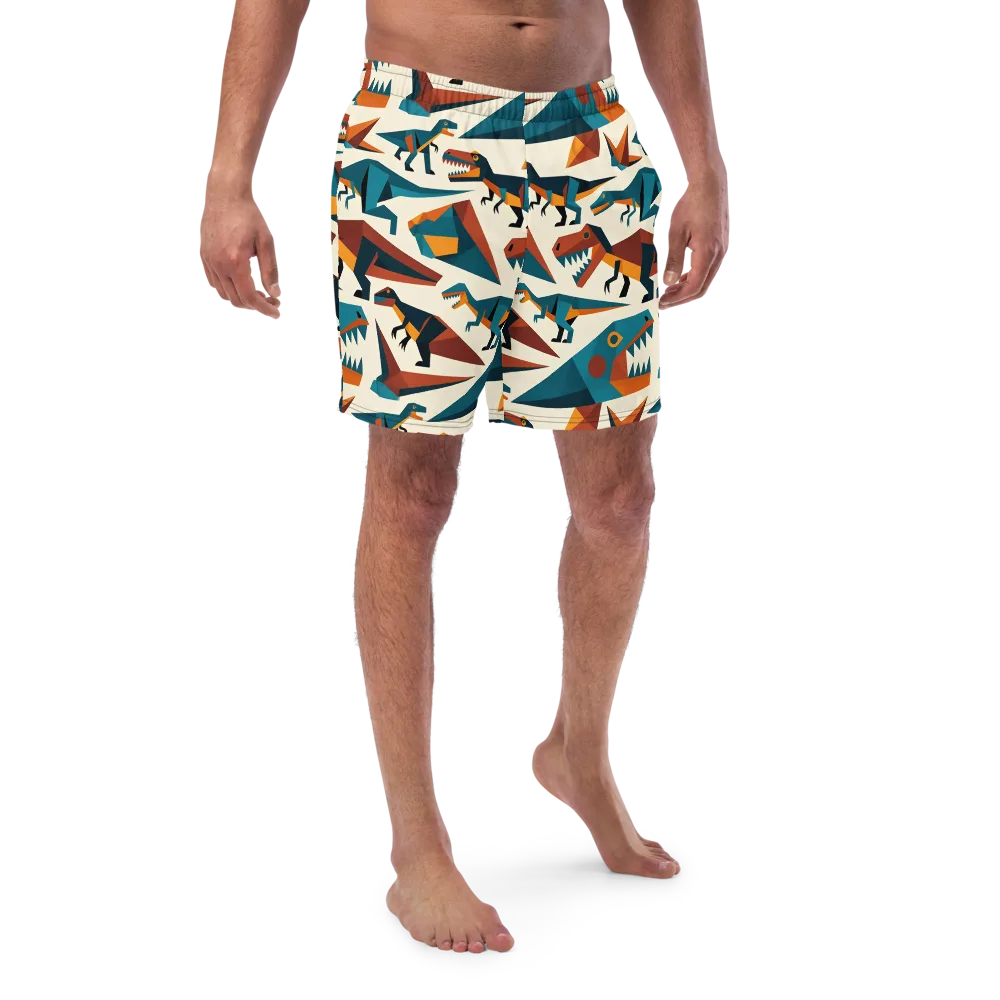 Dino Deco on Swim Trunks — Front