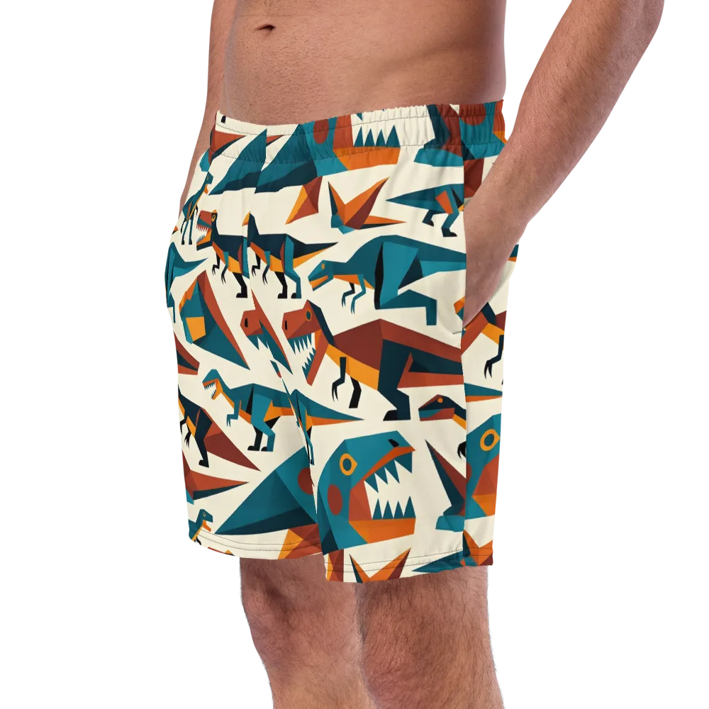 Dino Deco on Swim Trunks — Left Front