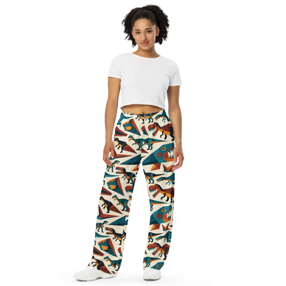 Dino Deco on Wide-Leg Pants — Front