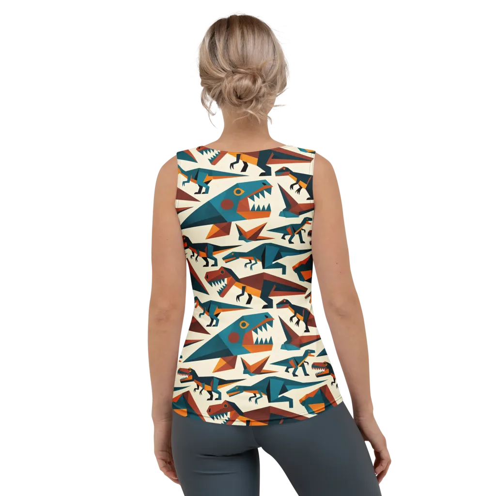 Dino Deco on Women's Tank Top — Back