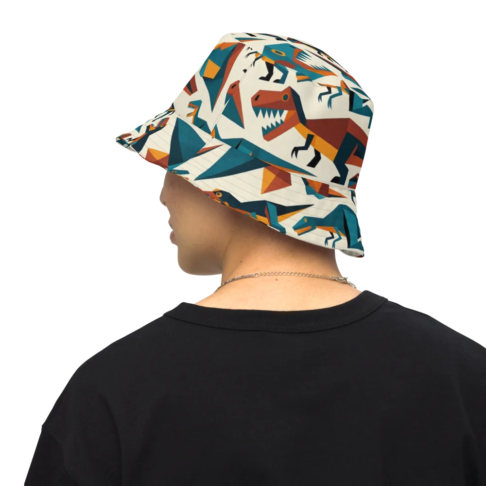Dino Deco on Reversible Bucket Hat — Back Inside