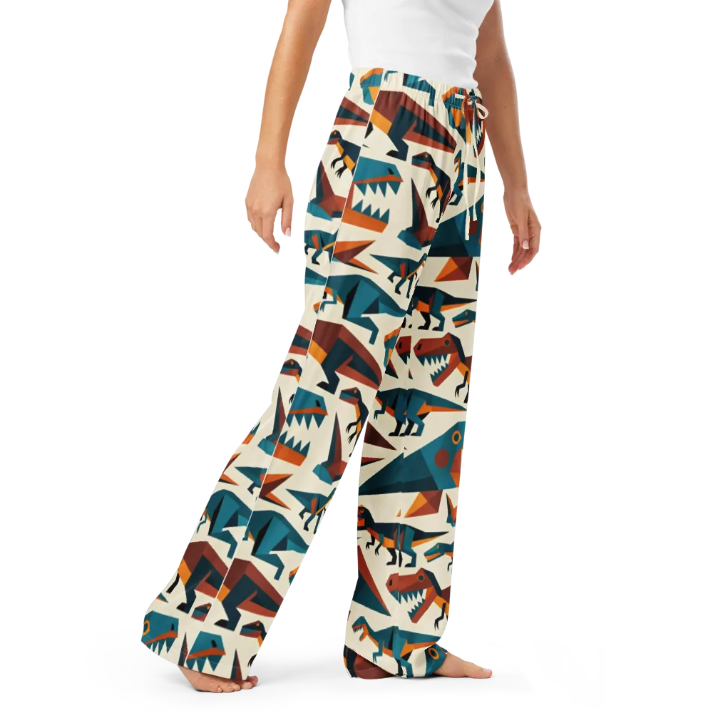 Dino Deco on Women's Pajama Pants — Right Front
