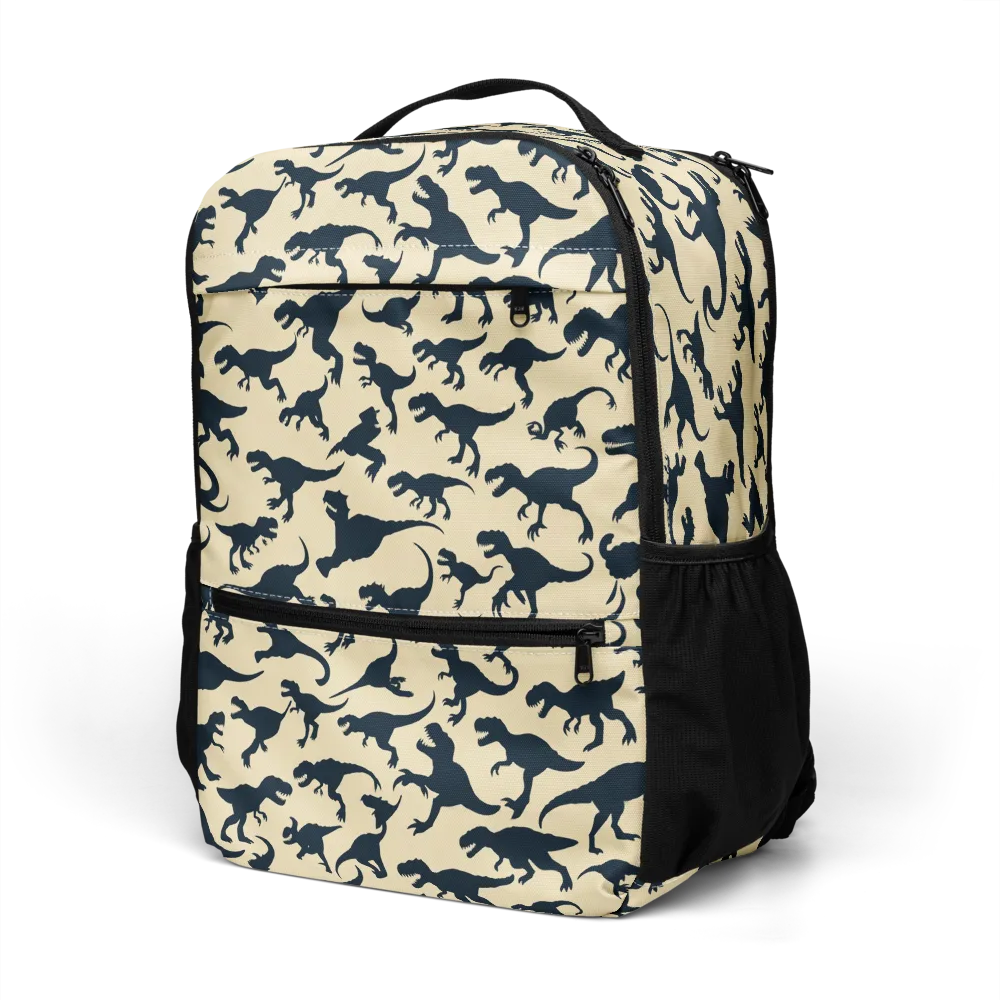 Midnight Dinosaurs on Utility Backpack — Left Front