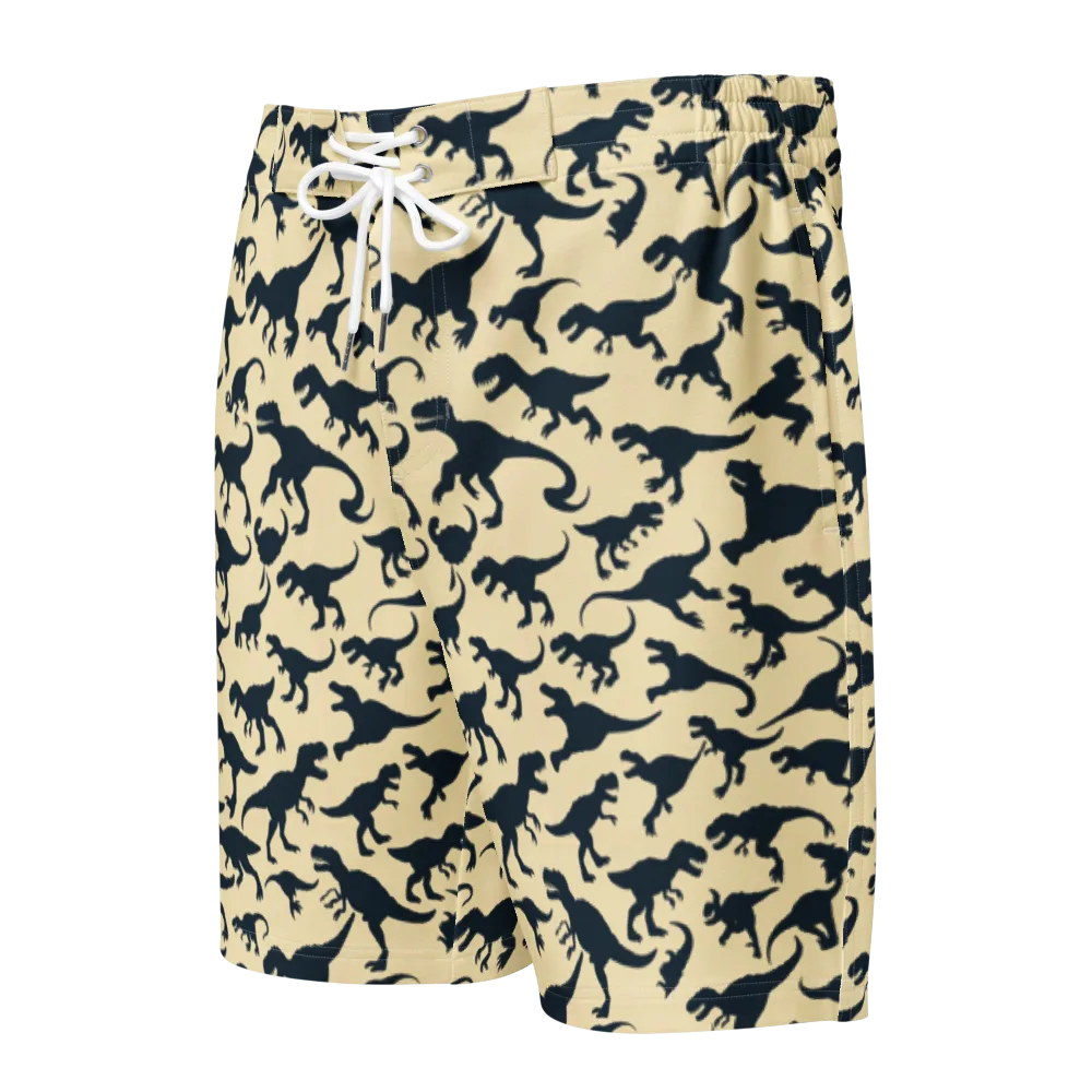 Midnight Dinosaurs on Men's Board Shorts — Front