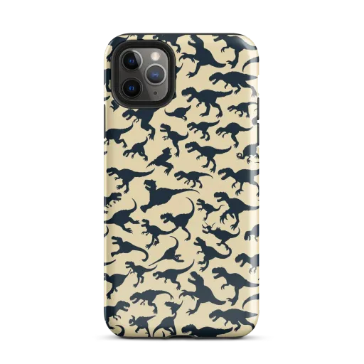 Midnight Dinosaurs on a Tough Case for iPhone®
