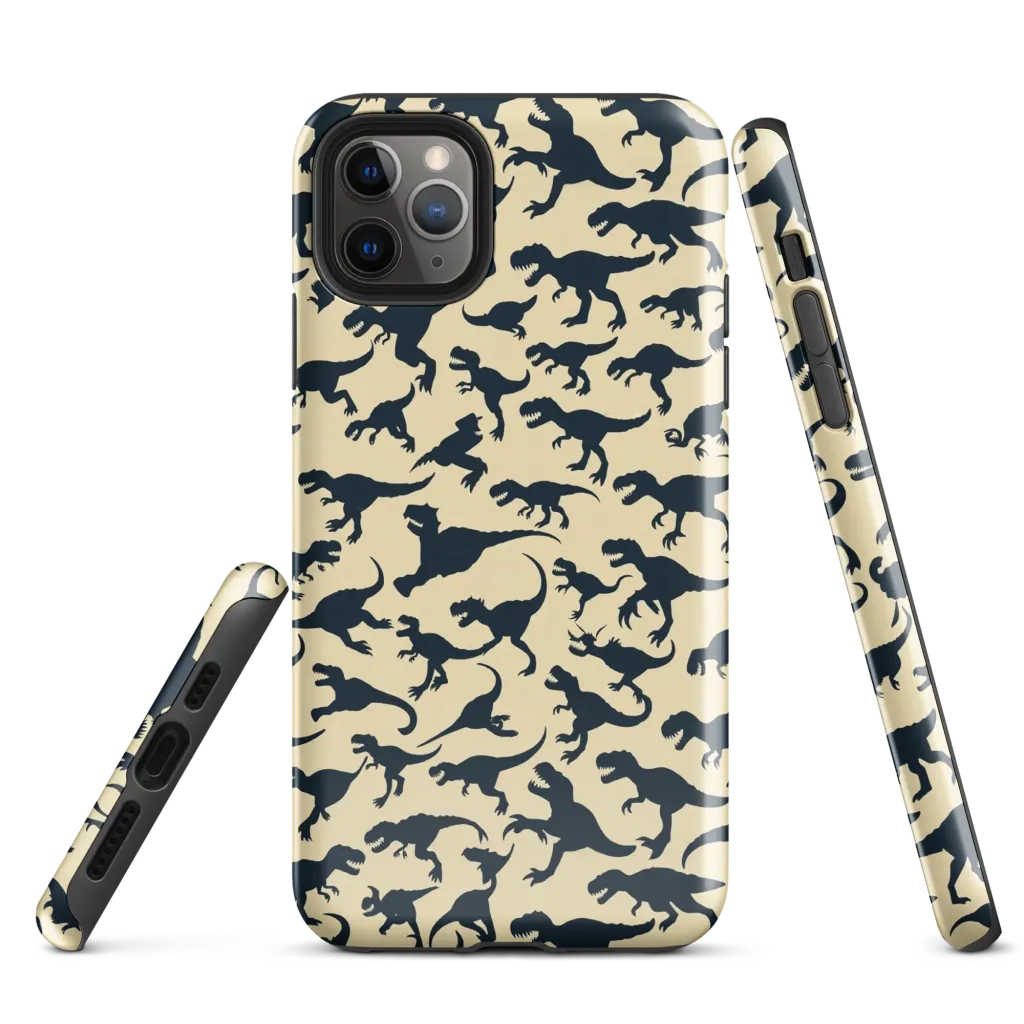 Midnight Dinosaurs on Tough Case for iPhone® — Front