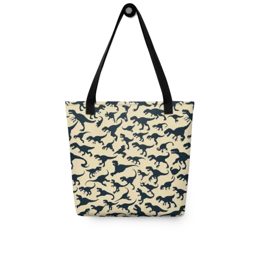Midnight Dinosaurs on a Tote Bag