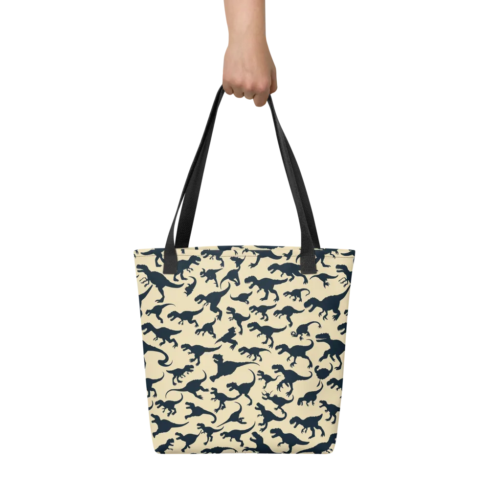 Midnight Dinosaurs on Tote Bag — Front