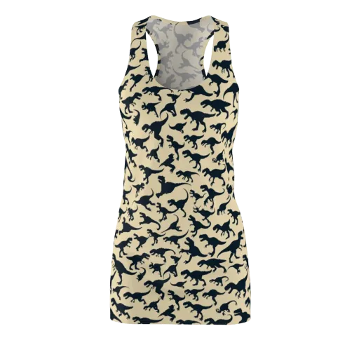 Midnight Dinosaurs on a Racerback Dress