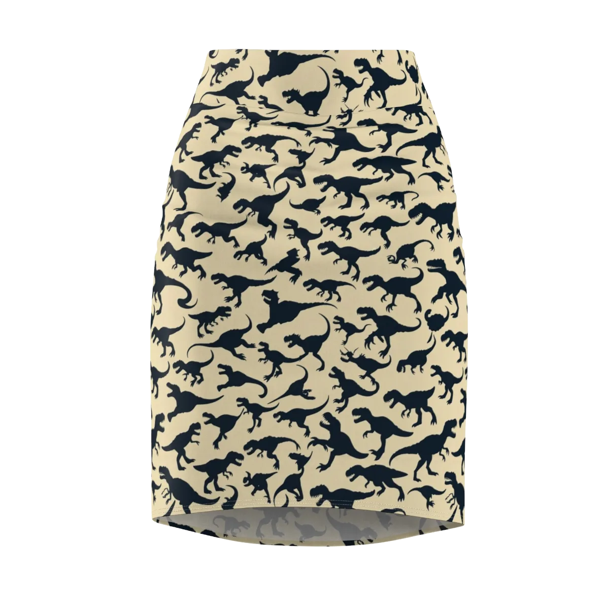 Midnight Dinosaurs on Pencil Skirt — Front