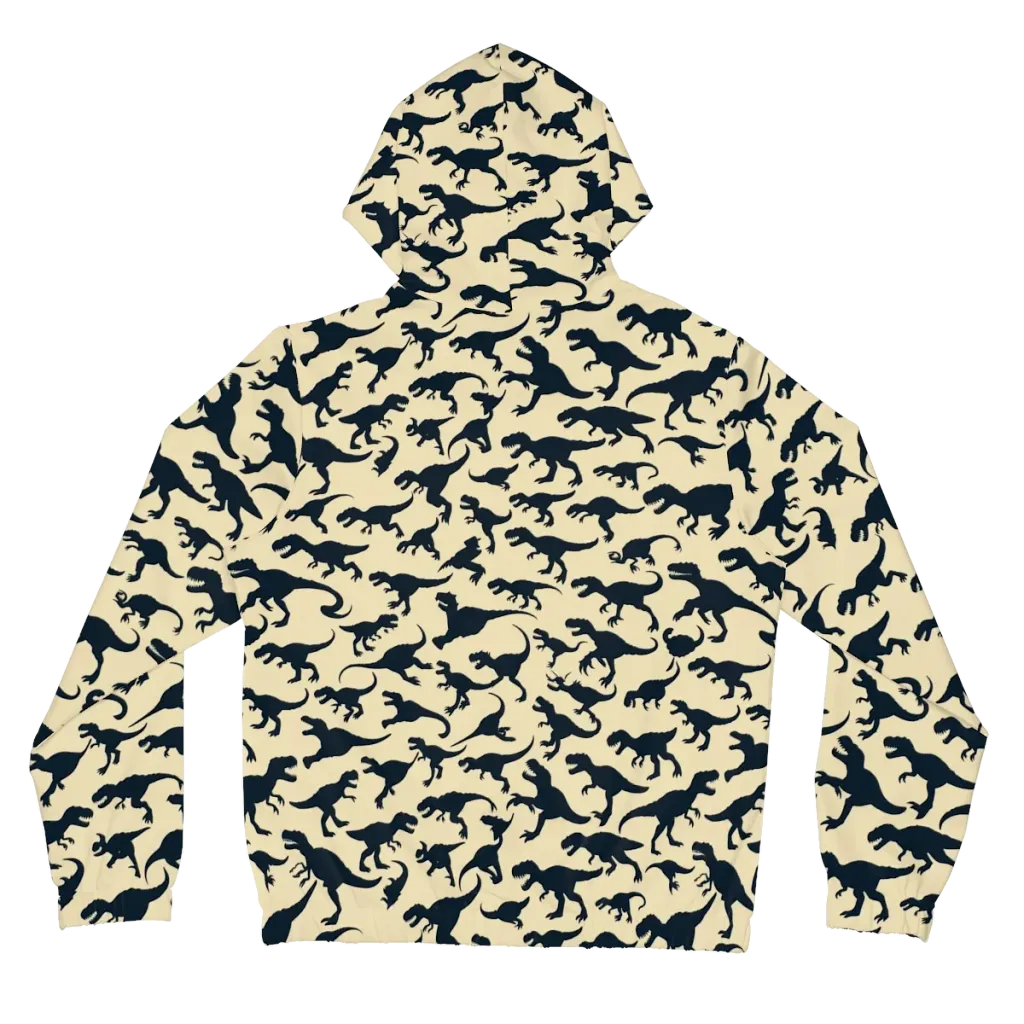 Midnight Dinosaurs on Women's Full-Zip Hoodie — Back