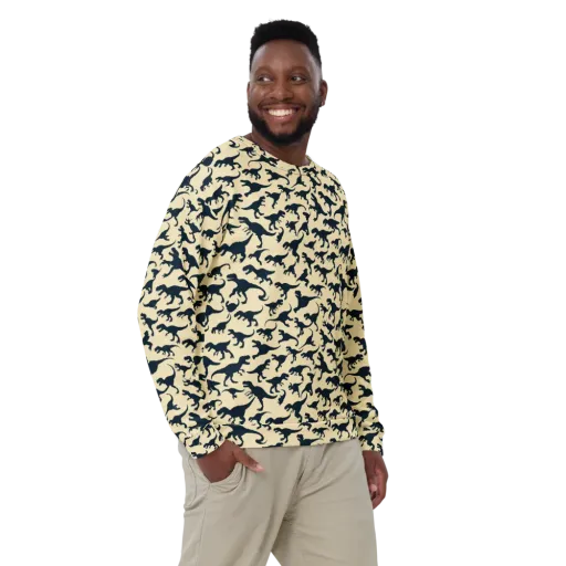 Midnight Dinosaurs on a Sweatshirt
