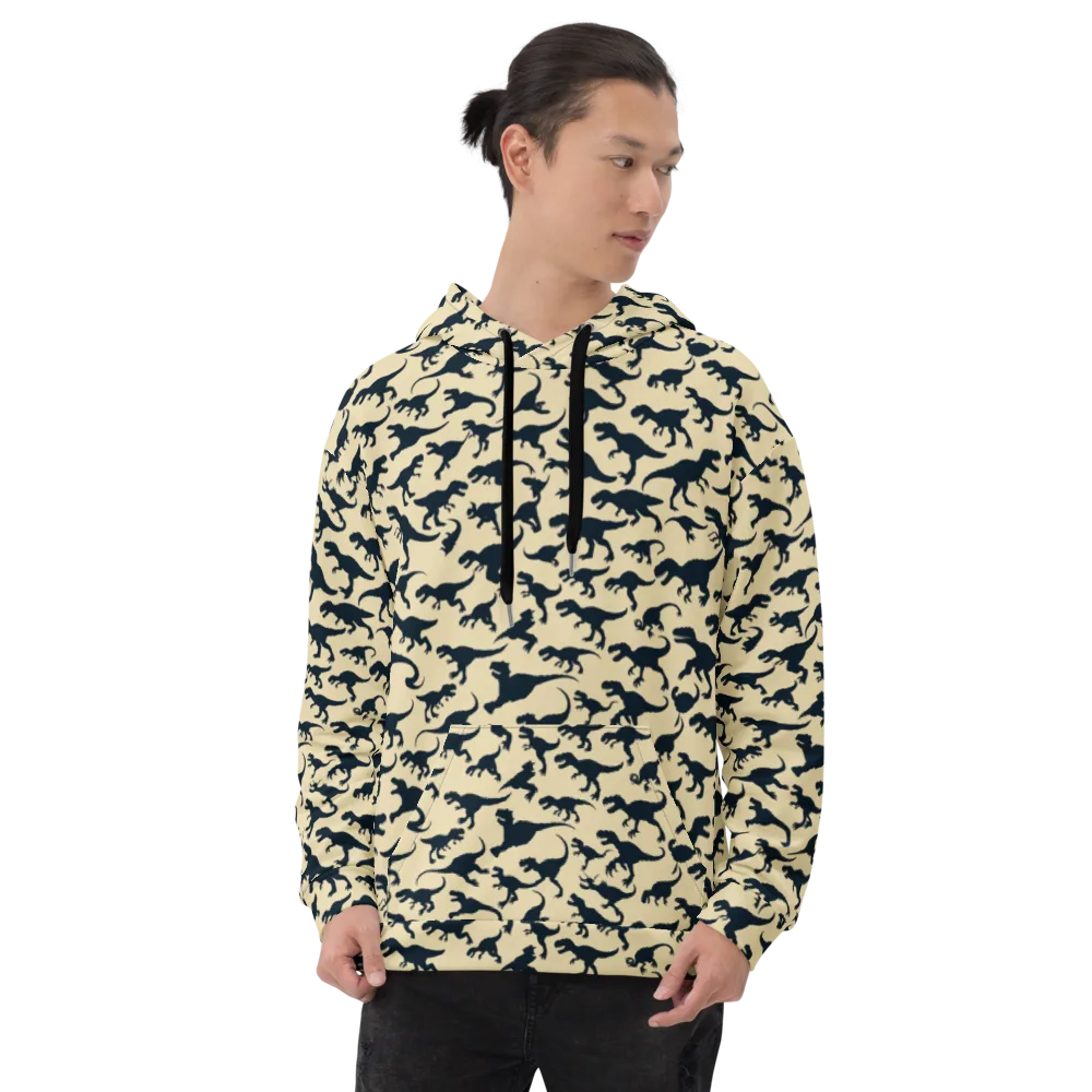 Midnight Dinosaurs on Hoodie — Front