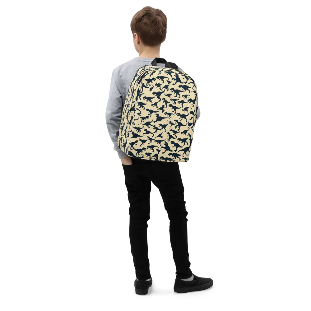 Midnight Dinosaurs on Minimalist Backpack — Right Front