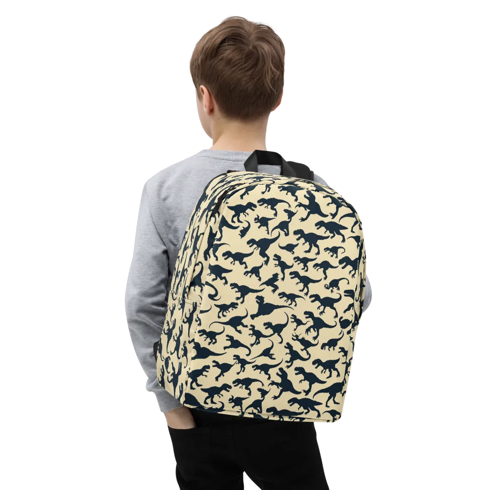 Midnight Dinosaurs on Minimalist Backpack — Zoomed-in
