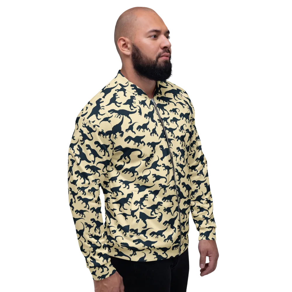 Midnight Dinosaurs on Bomber Jacket — Right