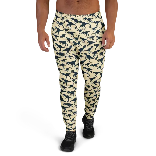 Midnight Dinosaurs on a Men's Joggers