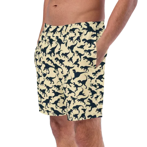 Midnight Dinosaurs on a Swim Trunks