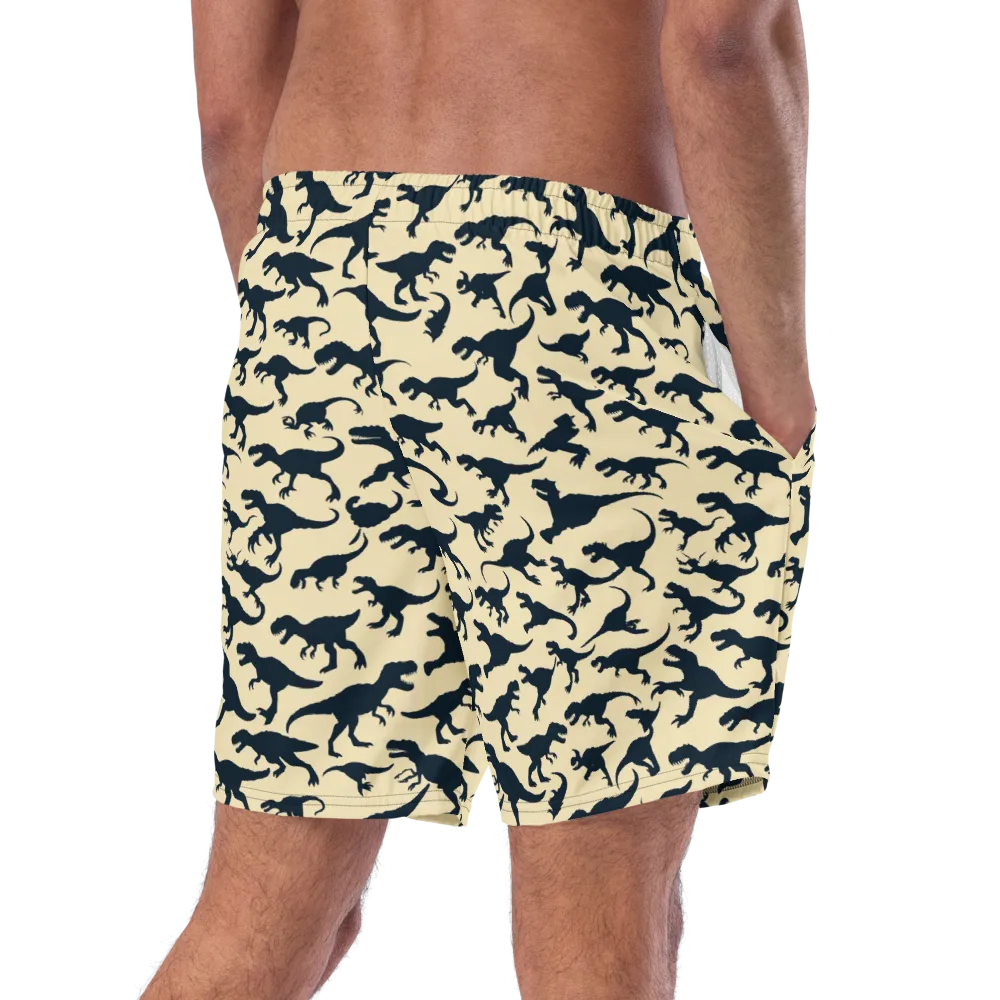 Midnight Dinosaurs on Swim Trunks — Right Back