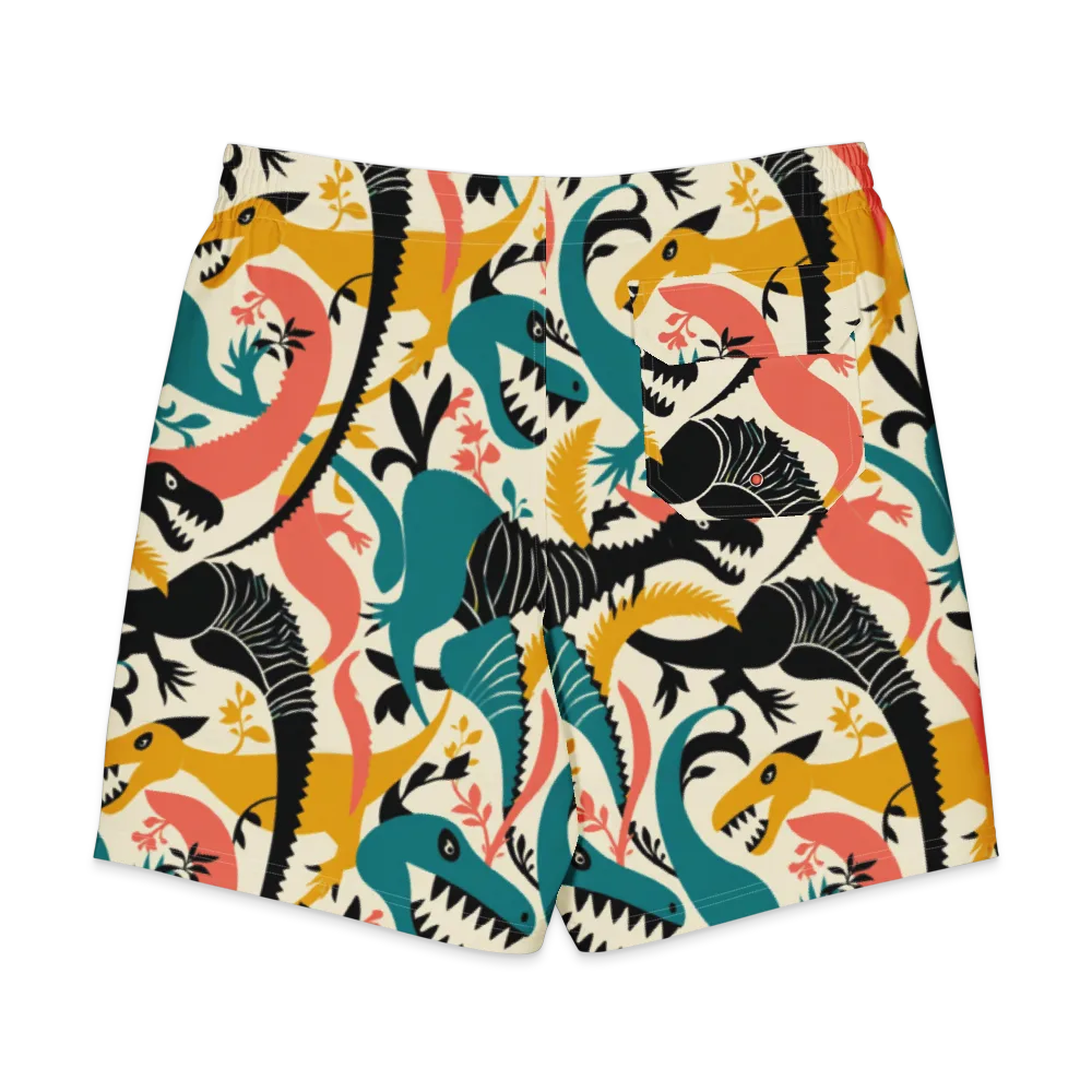 Tealfang Garden on Men's Board Shorts — Back