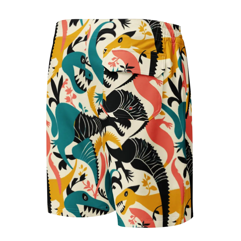 Tealfang Garden on Men's Board Shorts — Back