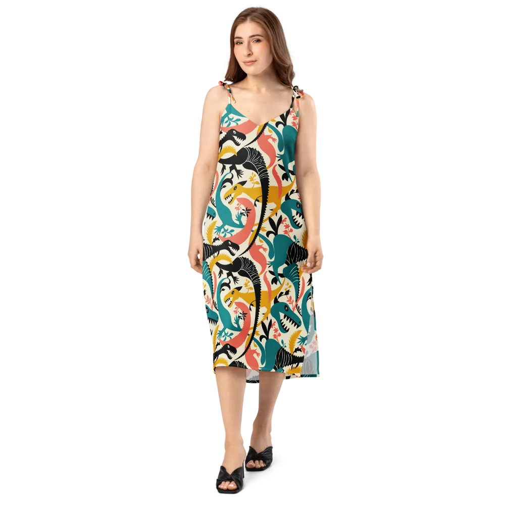 Tealfang Garden on Slip Dress — Front