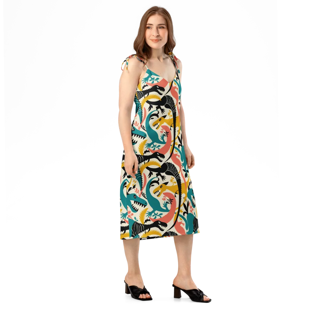 Tealfang Garden on Slip Dress — Right Front