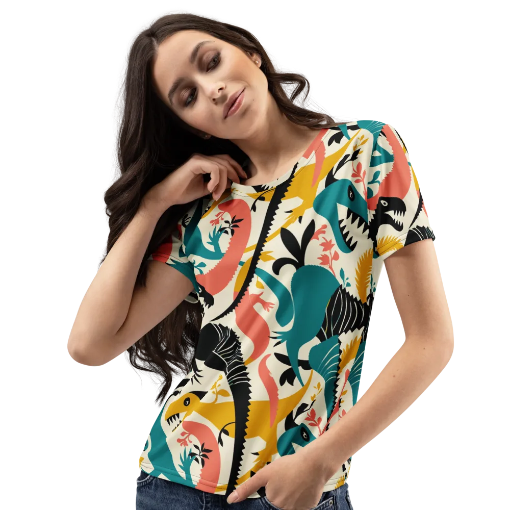 Tealfang Garden on Women's Crew Neck T-Shirt — Left Front