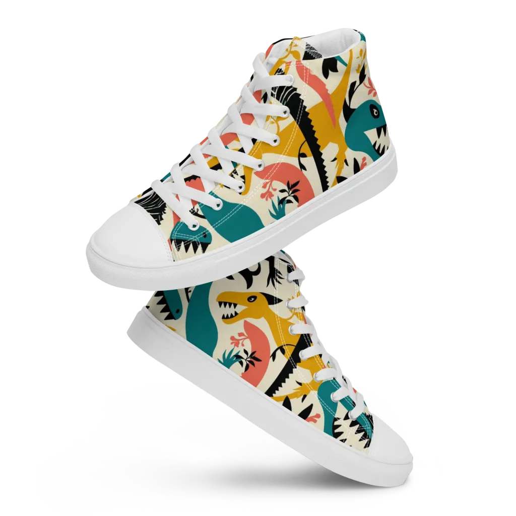 Tealfang Garden on Women's High Top Canvas Shoes — Front