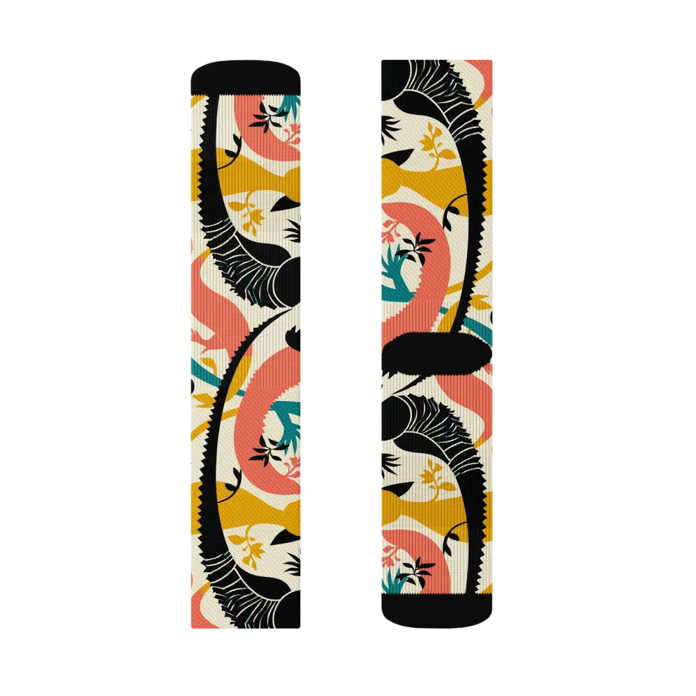 Tealfang Garden on Socks — Right Sock