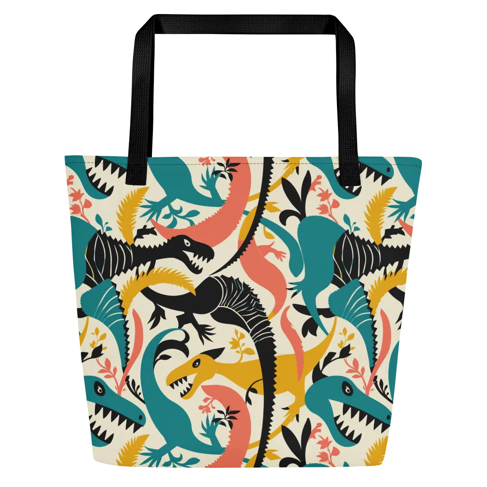 Tealfang Garden on Large Tote Bag W/ Pocket — Front