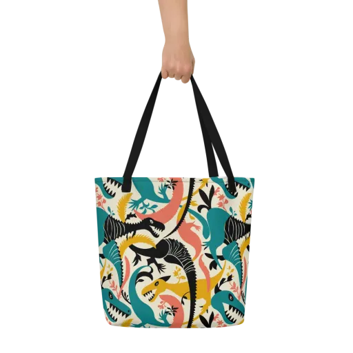 Tealfang Garden on a Large Tote Bag W/ Pocket