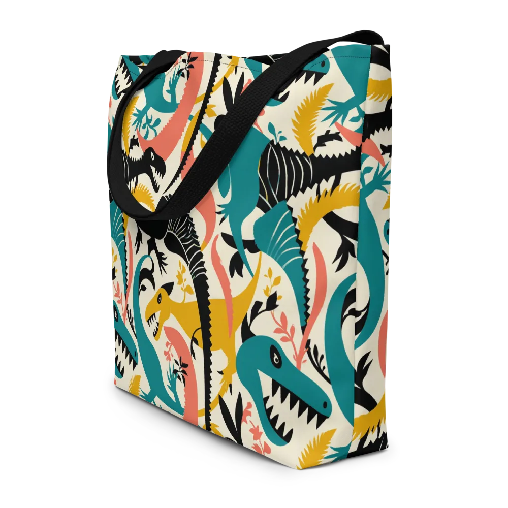 Tealfang Garden on Large Tote Bag W/ Pocket — Front