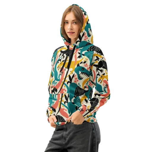 Tealfang Garden on a Cotton Hoodie