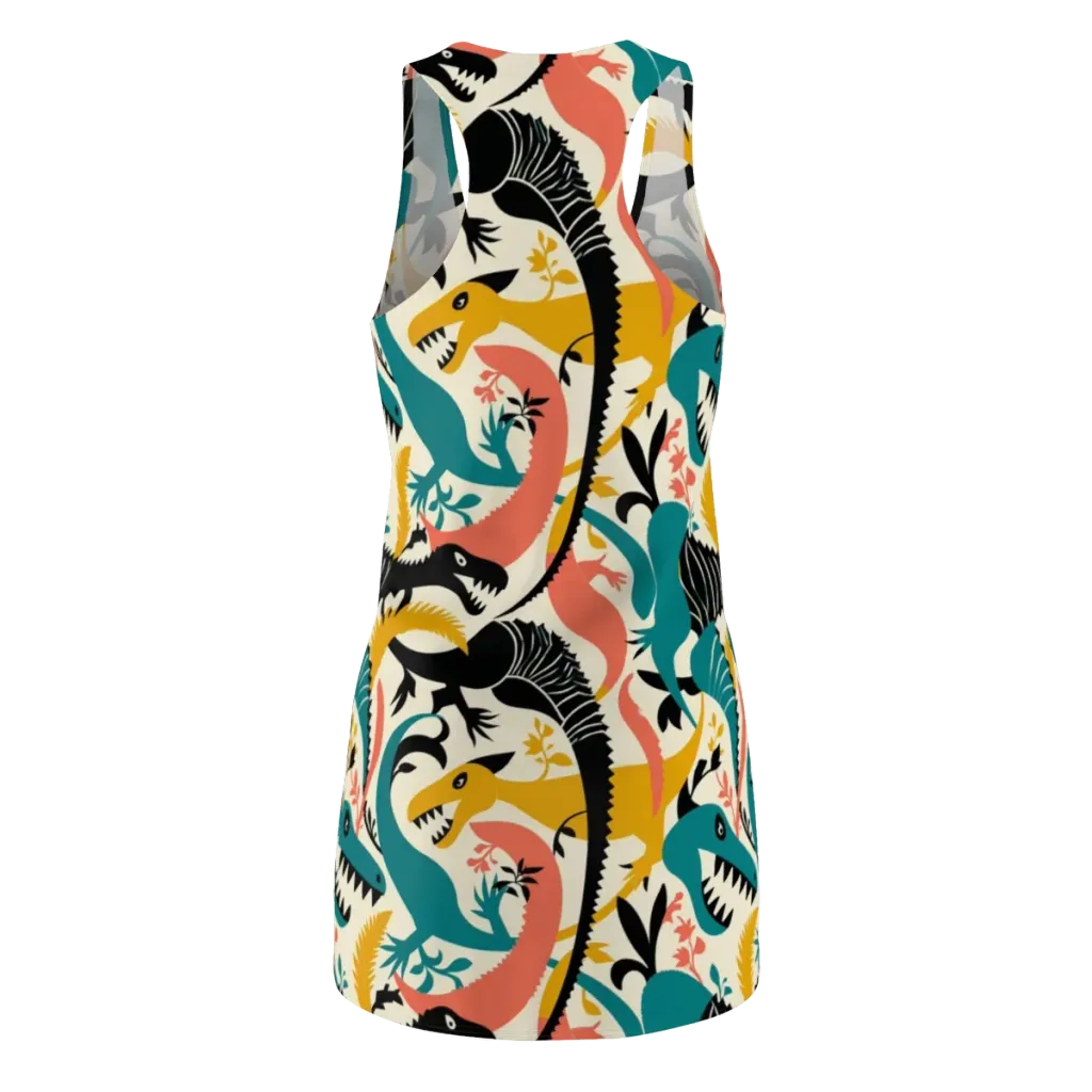 Tealfang Garden on Racerback Dress — Back