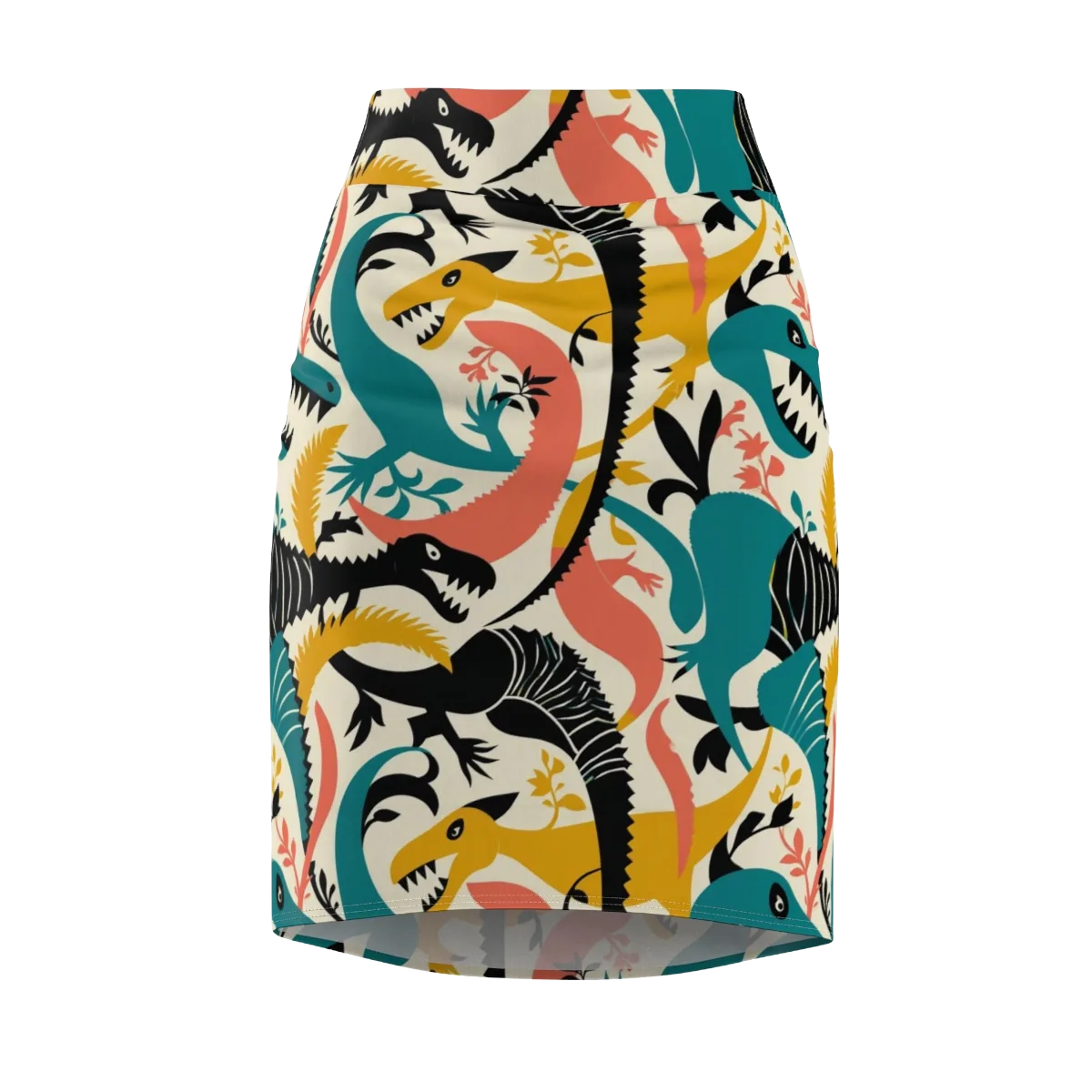 Tealfang Garden on Pencil Skirt — Front